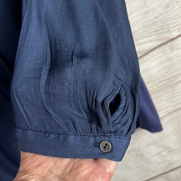 ACOS&A 3/4 length Blue Blouse Top - Picture 4 of 10